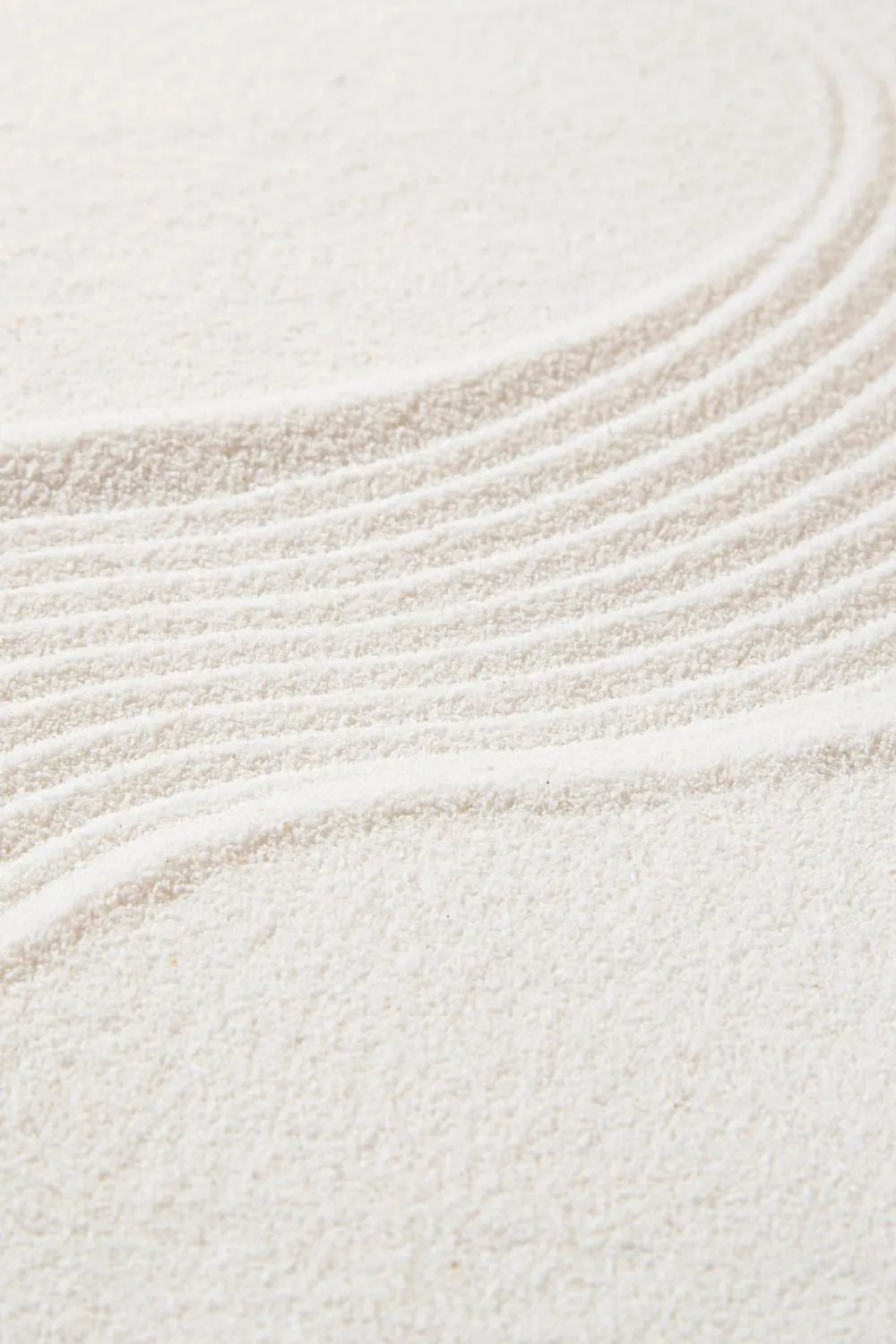 Zen drawing on sand garden