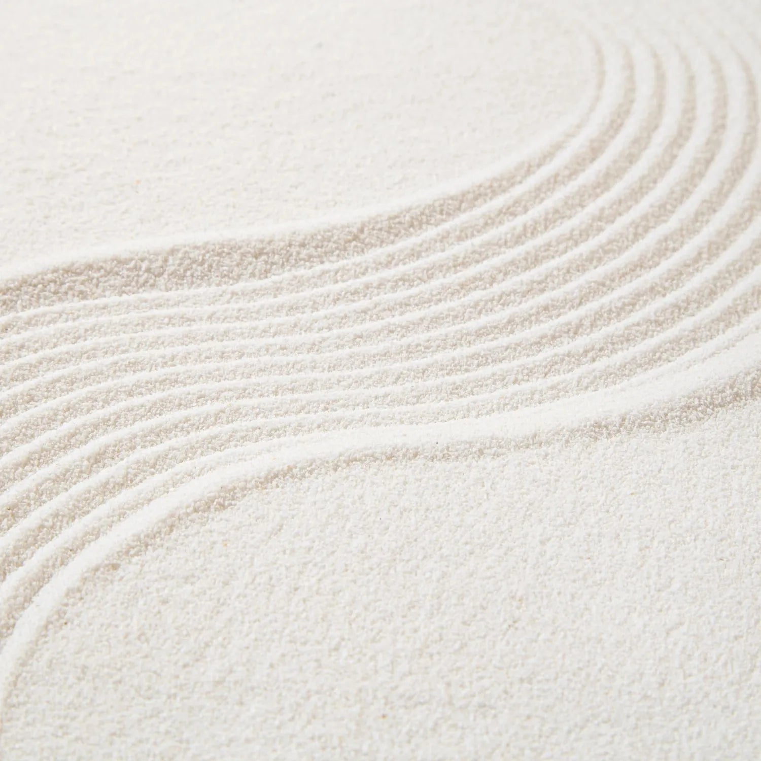 zen drawing on sand garden