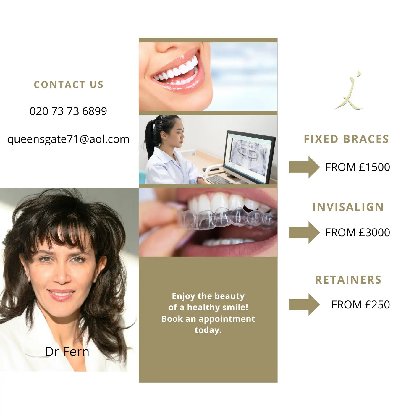 Price list of orthodontic treatments with Dr Fern Jean-Joseph