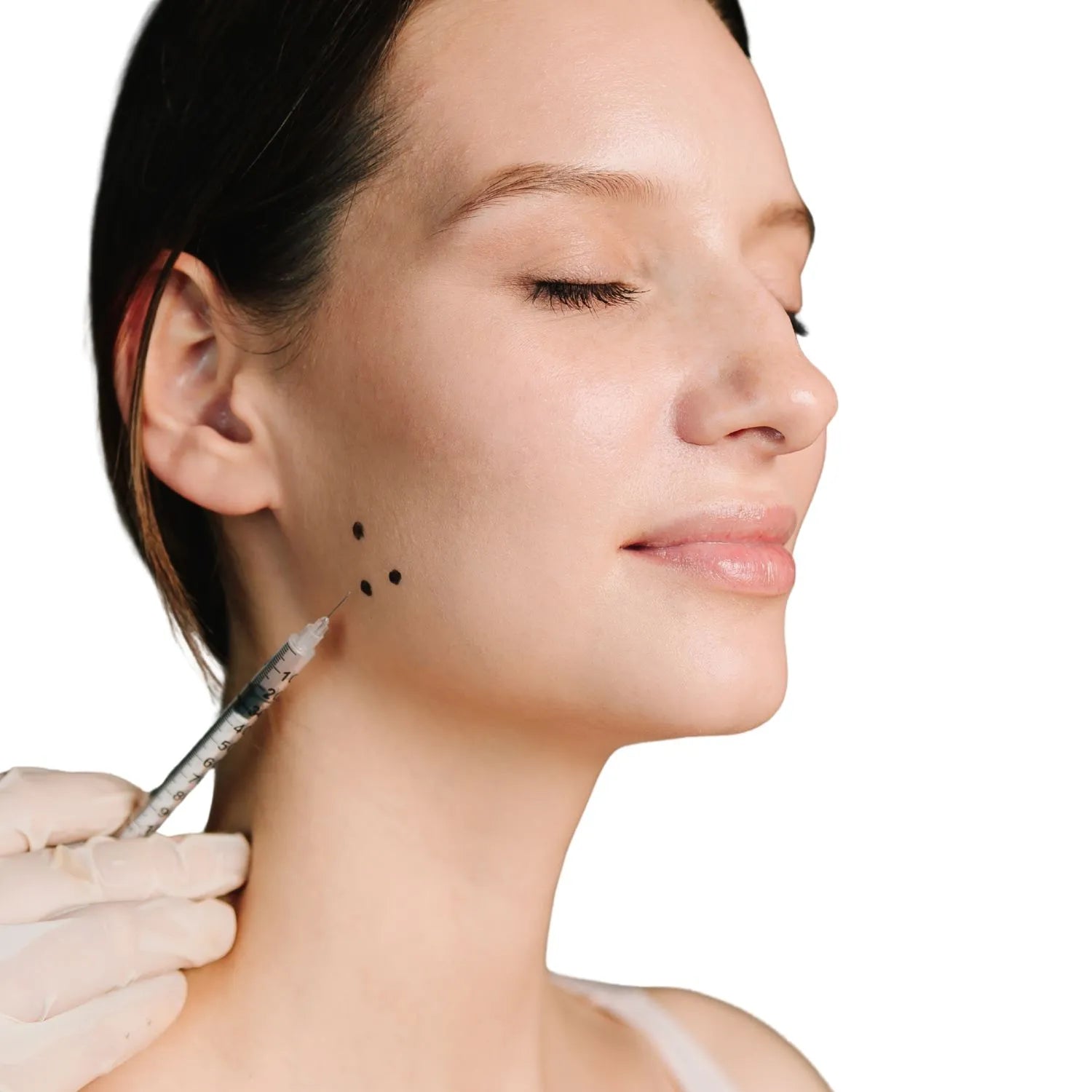 sites of injection  for masseter botox injection