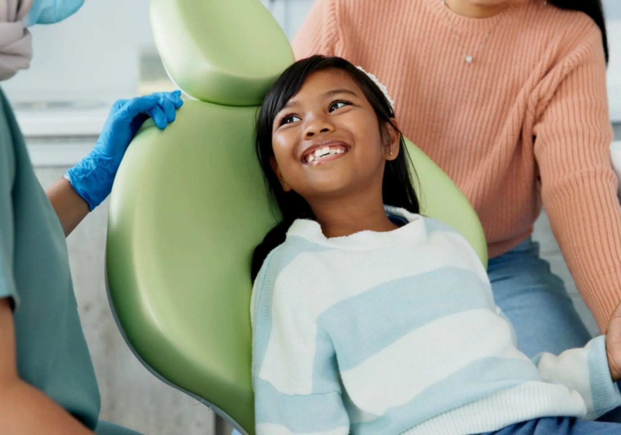 child on a dental chair