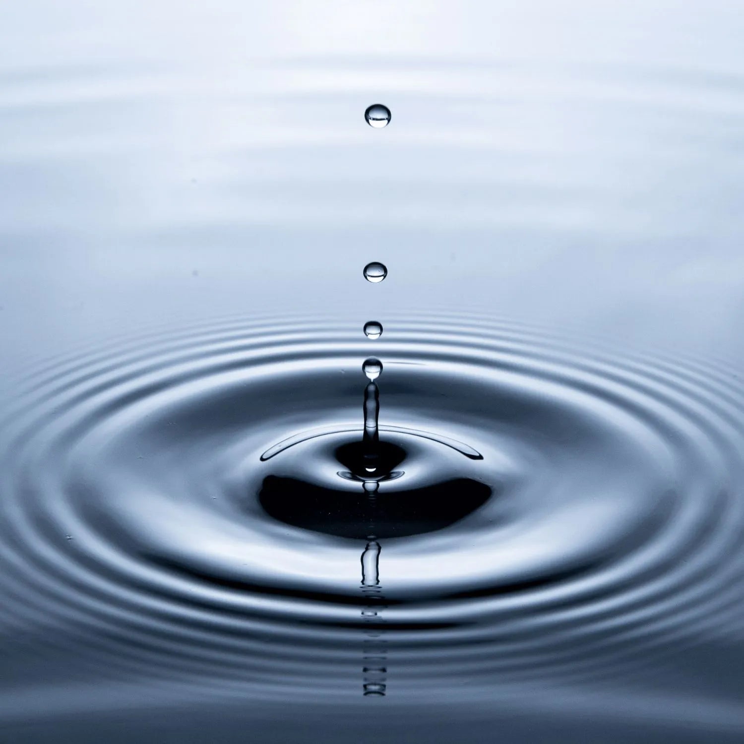 drop of water creating ripples
